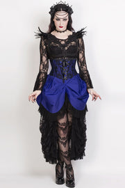 Agnar Custom Made Blue Burlesque Underbust Corset Dress