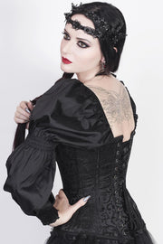 Cirino Gothic Black Corset with Attached Sleeve