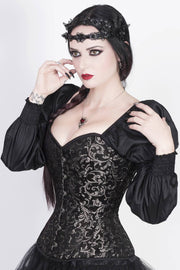 Florry Brocade Corset with Attached Sleeve