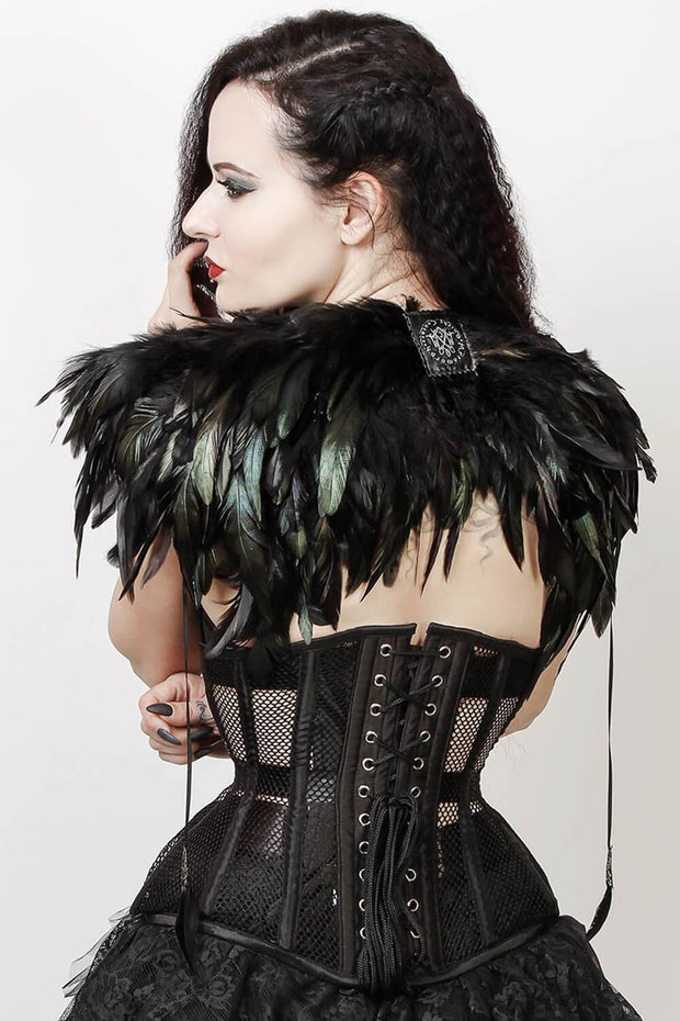 Londyn Black Underbust Mesh Curvy Corset