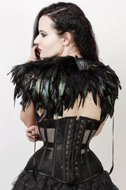 Tawny Black Underbust Mesh Curvy Corset