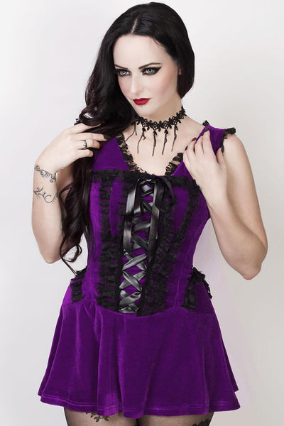 Camelia Burlesque Purple Halter Dress