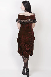 Filat Burlesque Brown Off Shoulder Dress