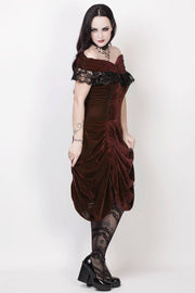 Filat Burlesque Brown Off Shoulder Dress