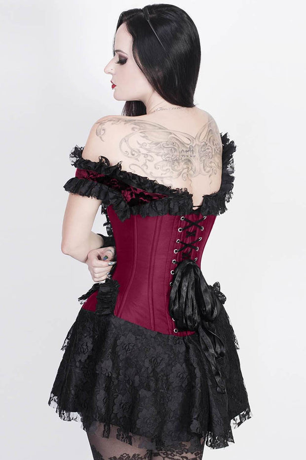 Ruchel Steel Boned Halter Burlesque Corset Dress