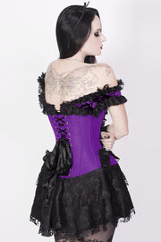 Dahna Custom Made Purple Halter Burlesque Corset Dress