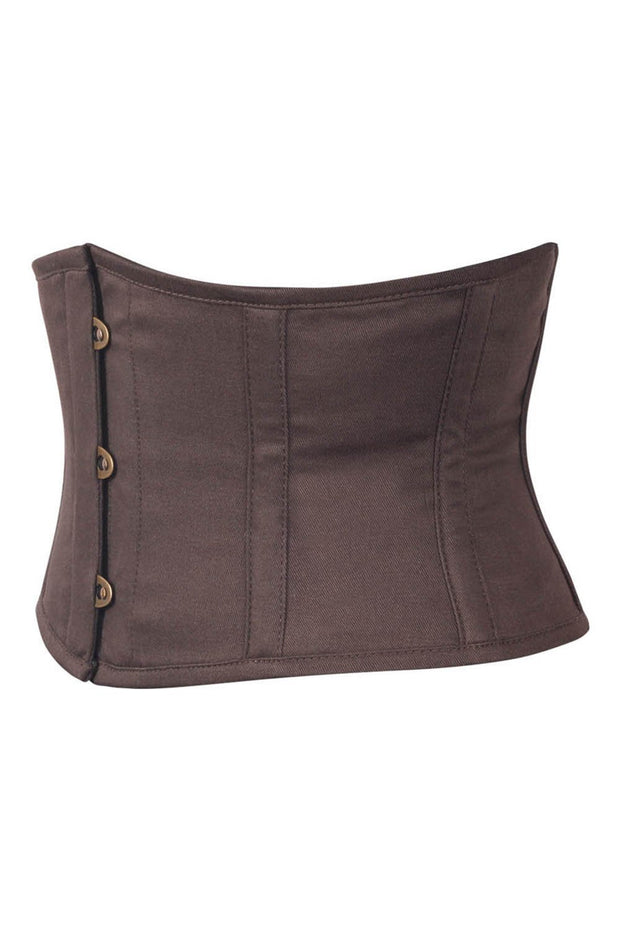 Brown Corset Waist Shaper in 100% Cotton