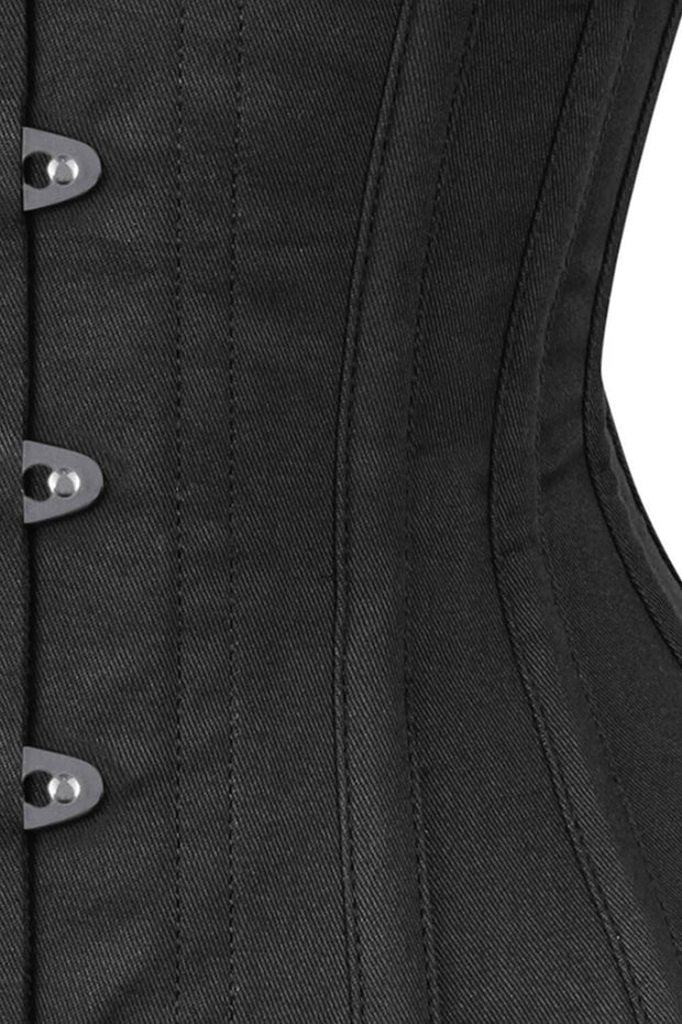 Paige Long Line Black Waist Shaper Cotton Corset