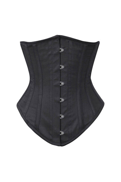 Paige Long Line Black Waist Shaper Cotton Corset