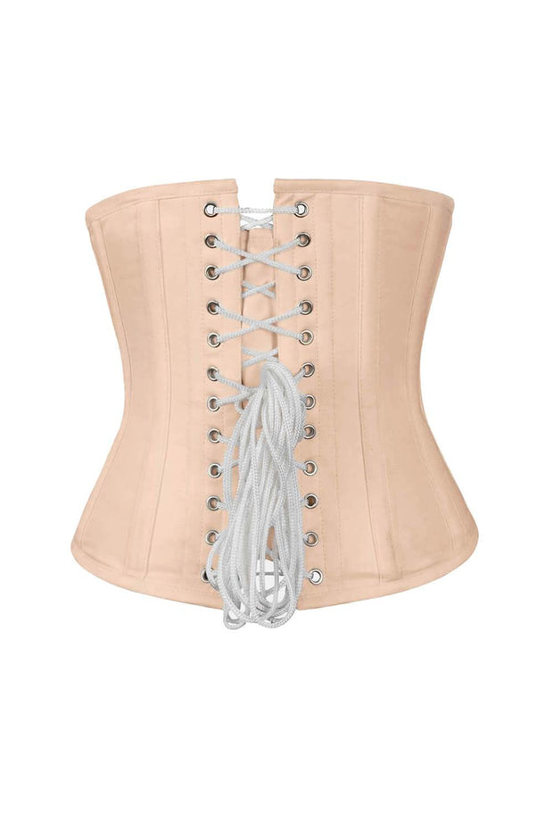 Long Line Nude Waist Shaper Corset in 100% Cotton