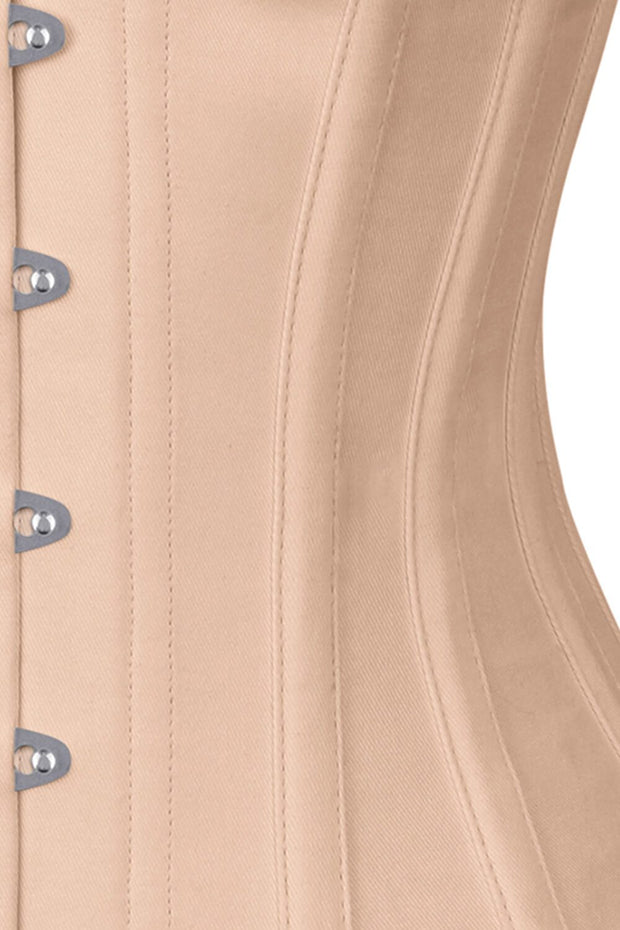 Long Line Nude Waist Shaper Corset in 100% Cotton