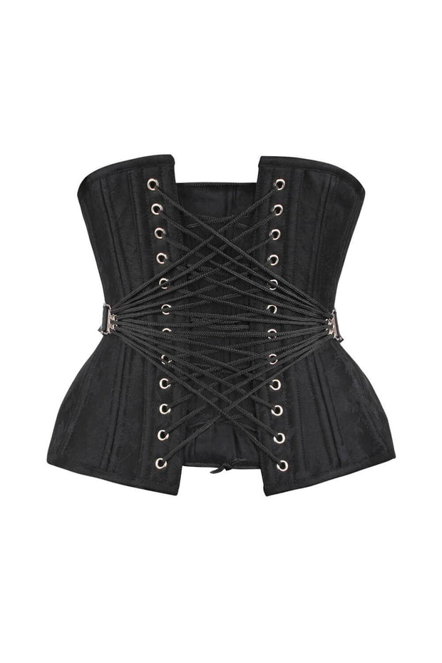 Fan Lacing Corset, Waist Training Corset, Waist Trainer Corset, Black Corset