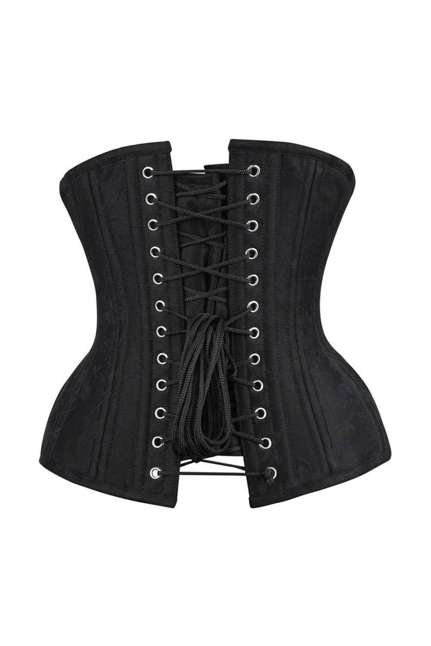 Bonie Waist Trainer Black Brocade Curvy Corset