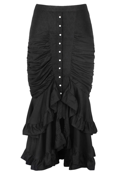 Bera Custom Made Black Gothic Bustle Skirt