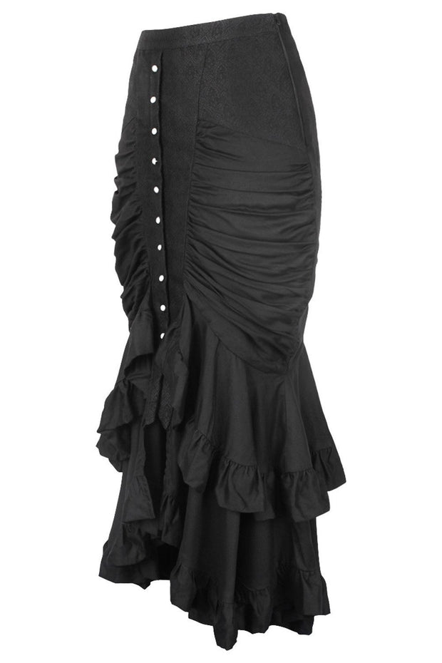 Bera Custom Made Black Gothic Bustle Skirt