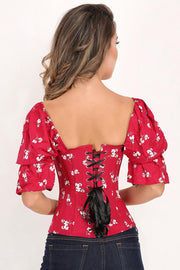 Paisleigh Overbust Red Summer Corset