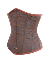 Crimson Steampunk Brocade Underbust Corset