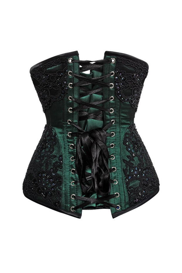 Calico Custom Made Waist Trainer Lace Overlay Couture Corset