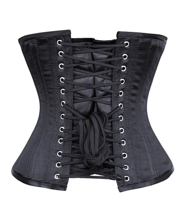 Black Satin Waist Training Corset